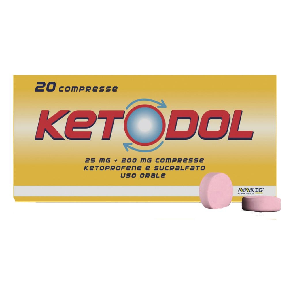 KETODOL 25 MG + 200 MG COMPRESSE