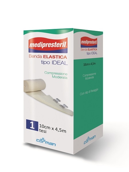 BENDA ELASTICA MEDIPRESTERIL IDEAL COMPRESSIONE MODERATA M4,5X10CM TESI