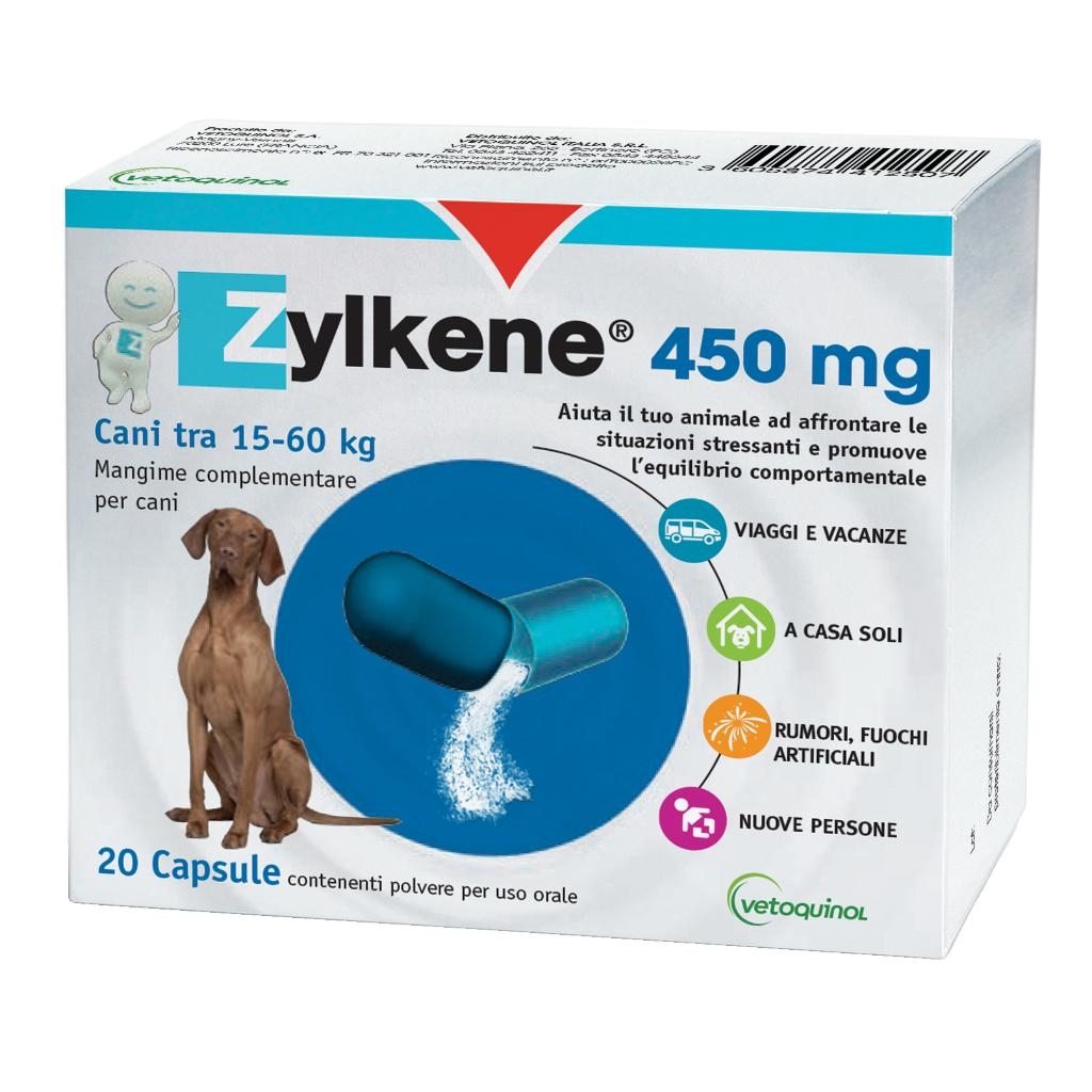 ZYLKENE CANI GROSSA TAGLIA 15-60KG 20 CAPSULE DA 450 MG