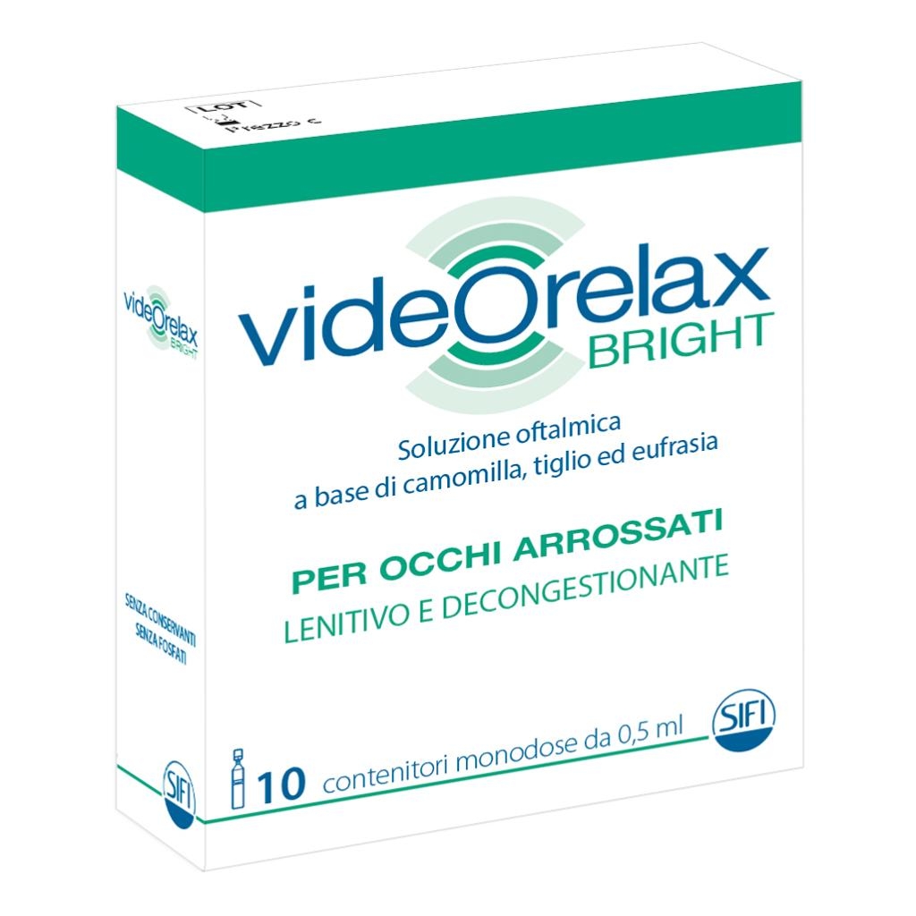 COLLIRIO LENITIVO DECONGESTIONANTE VIDEORELAX BRIGHT MONODOSE 0,5 ML 10 PEZZI