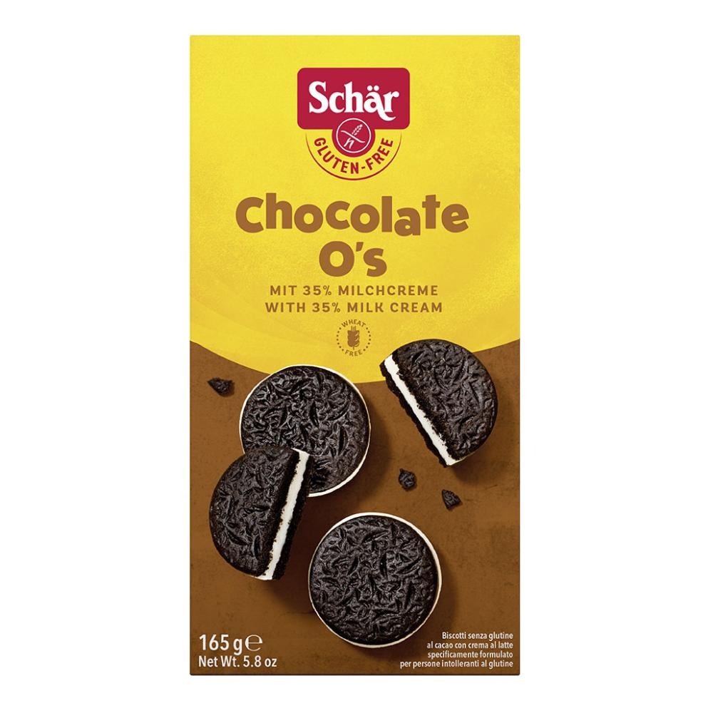 SCHAR CHOCOLATE O'S BISCOTTI AL CACAO CON CREMA AL LATTE 165 G