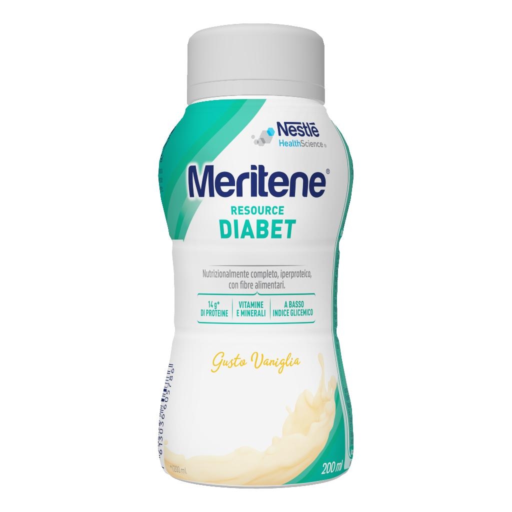 MERITENE RESOURCE DIABET VANIGLIA ALIMENTO IPERPROTEICO 28 VITAMINE E MINERALI 200 ML