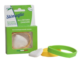 STOMEGLIO BRACCIALETTO ALLA CITRONELLA ALLONTANA ZANZARA 240 ORE VERDE PER UOMINI