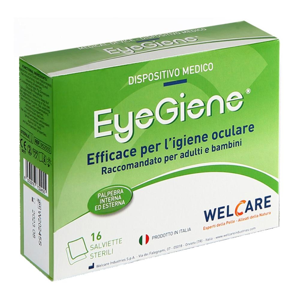 SALVIETTE OCULARI STERILI EYEGIENE 16 PEZZI 14X15CM