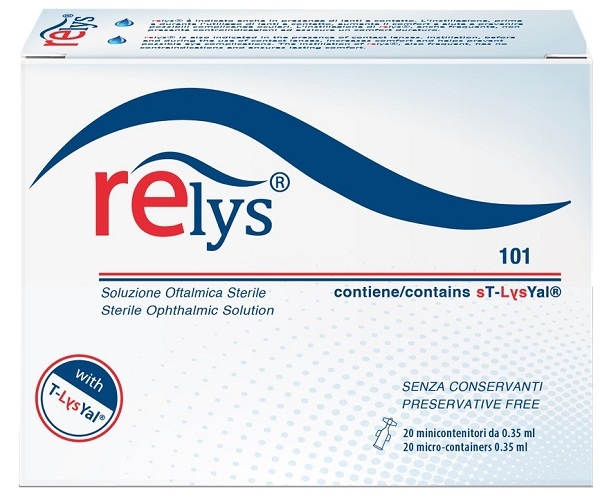 RELYS MONODOSE SOLUZIONE OFTALMICA 20 MINICONTENITORI DA 0,35 ML SENZA CONSERVANTI
