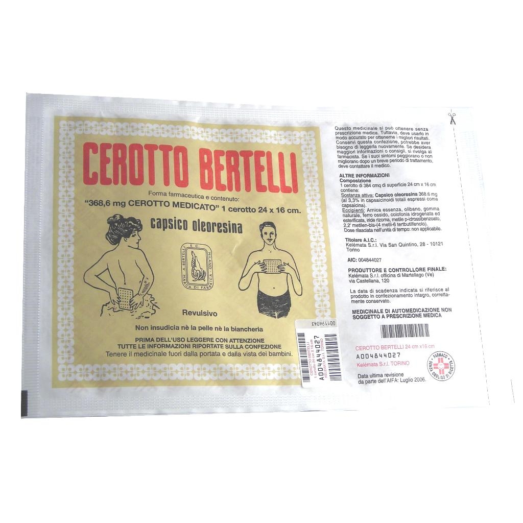 CEROTTO BERTELLI 96,5 MG CEROTTO MEDICATO