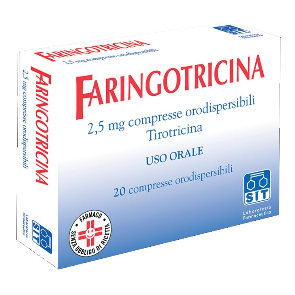 FARINGOTRICINA 2,5 MG COMPRESSE ORODISPERSIBILI