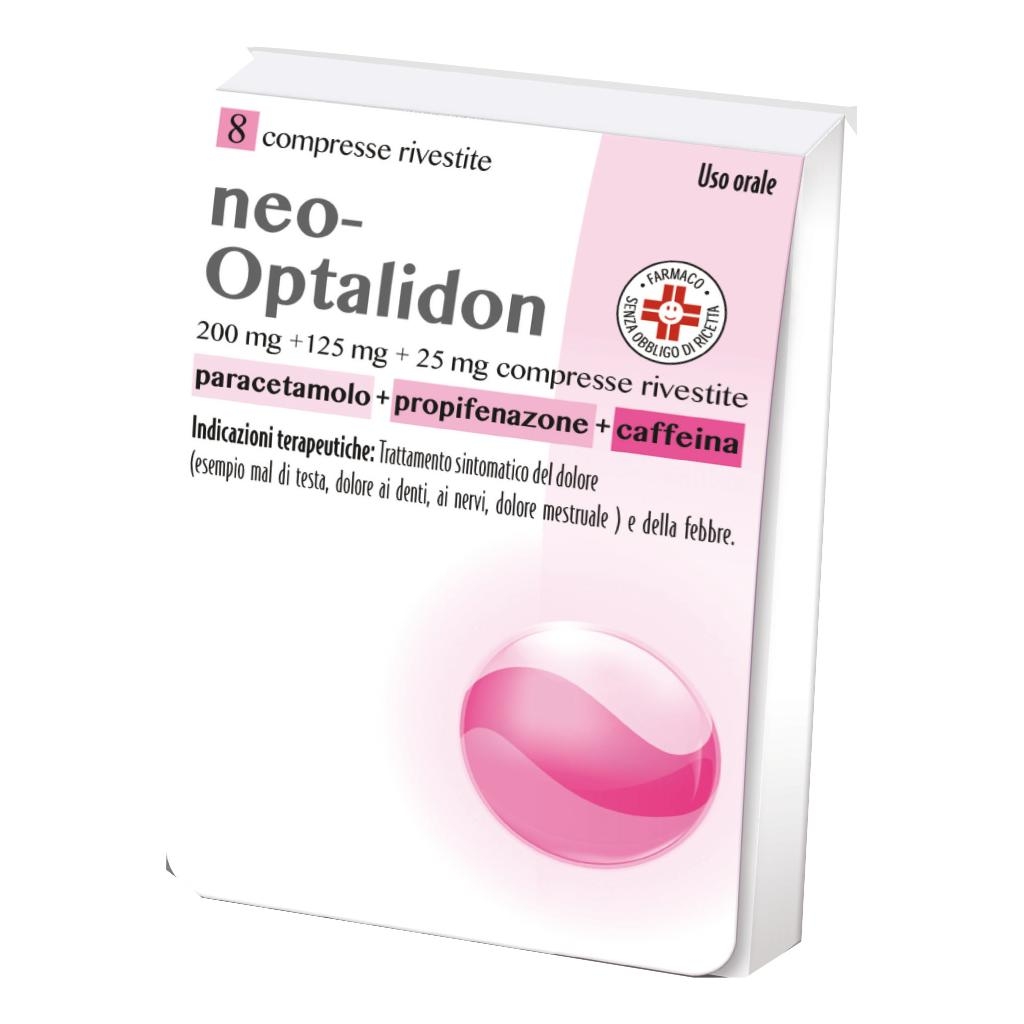 NEOOPTALIDON 200 MG+125 MG+25 MG COMPRESSE RIVESTITE