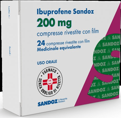 IBUPROFENE SANDOZ 200 MG COMPRESSE RIVESTITE CON FILM