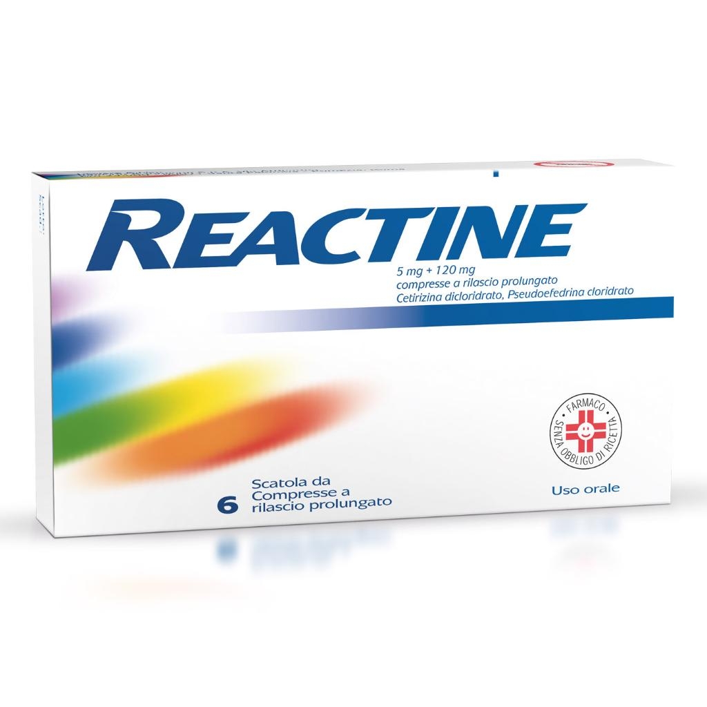 REACTINE 5 MG + 120 MG COMPRESSE A RILASCIO PROLUNGATO