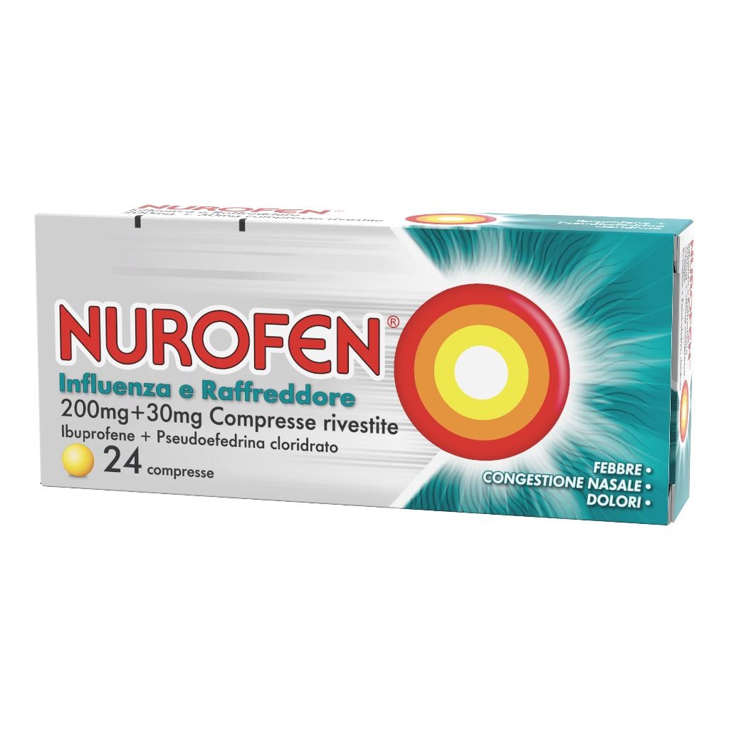 NUROFEN INFLUENZA E RAFFREDDORE 200 MG + 30 MG COMPRESSE RIVESTITE