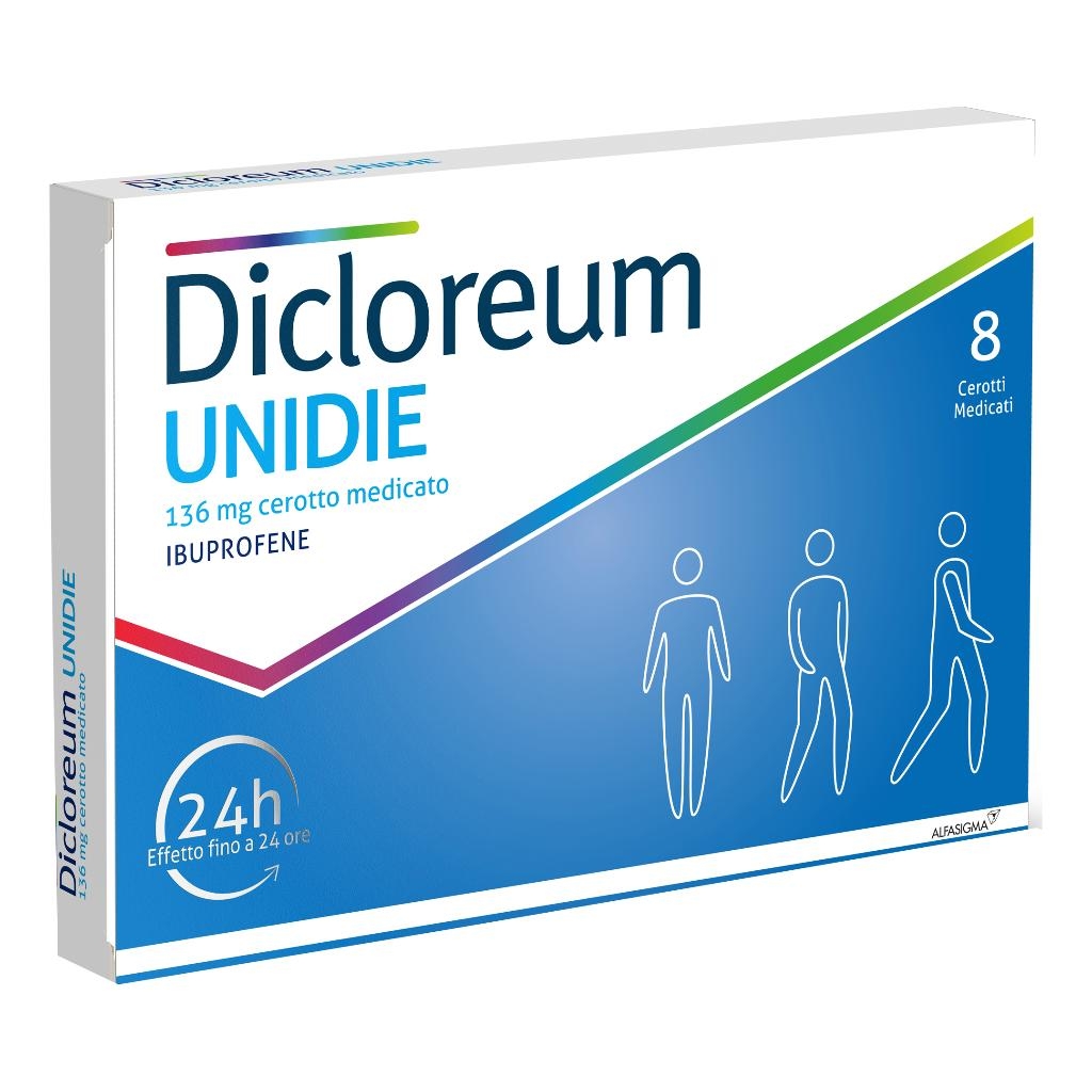 DICLOREUM UNIDIE 136 MG CEROTTO MEDICATO