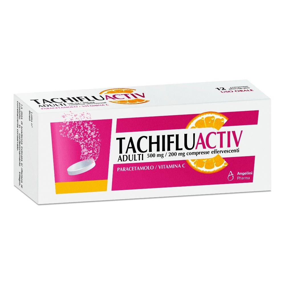 TACHIFLUACTIV INFLUENZA E RAFFREDDORE 500 MG/60 MG COMPRESSE EFFERVESCENTI