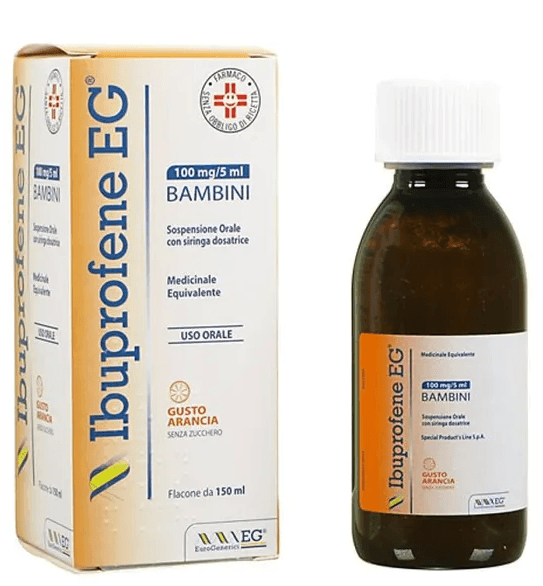 IBUPROFENE EG BAMBINI 100MG/5ML SOSPENSIONE ORALE