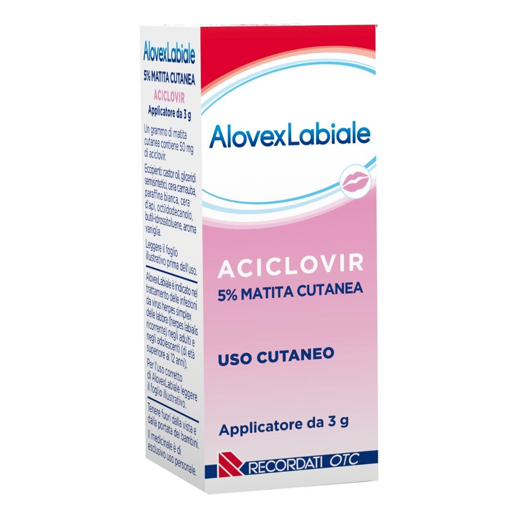 ALOVEXLABIALE 5% MATITA CUTANEA