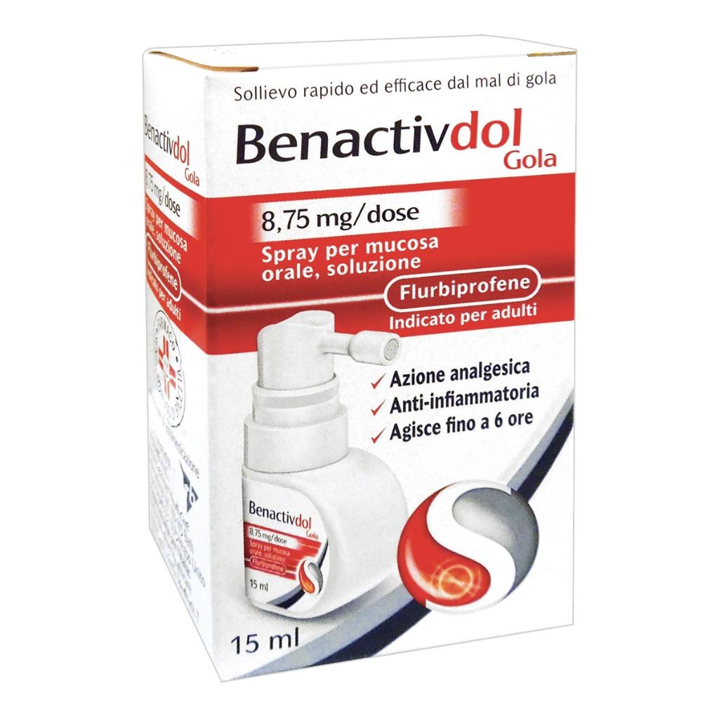 BENACTIVDOL GOLA 8,75 MG/DOSE SPRAY PER MUCOSA ORALE, SOLUZIONE