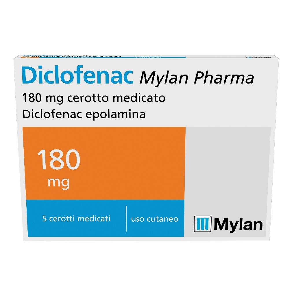 DICLOFENAC MYLAN PHARMA 180 MG CEROTTO MEDICATO