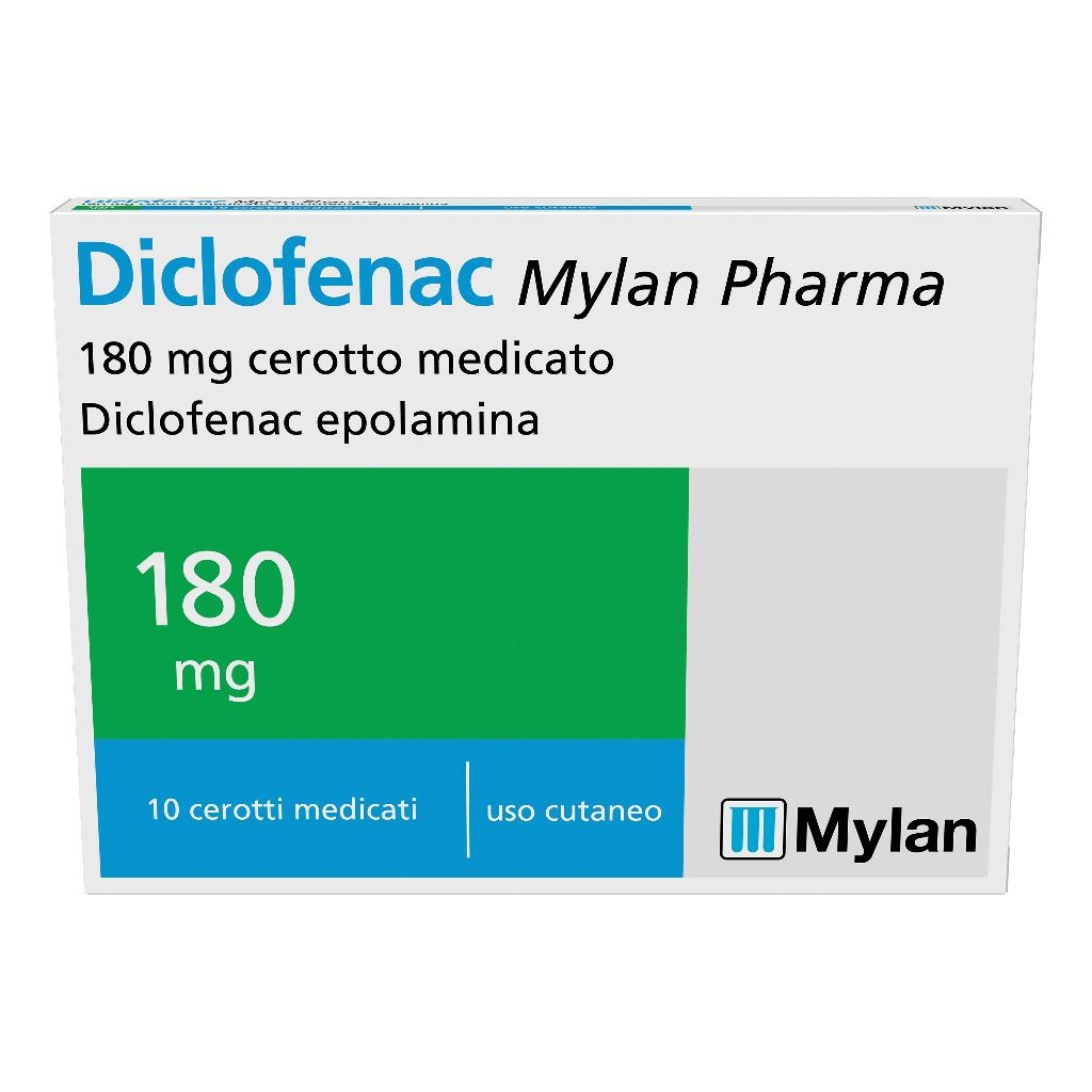 DICLOFENAC MYLAN PHARMA 180 MG CEROTTO MEDICATO