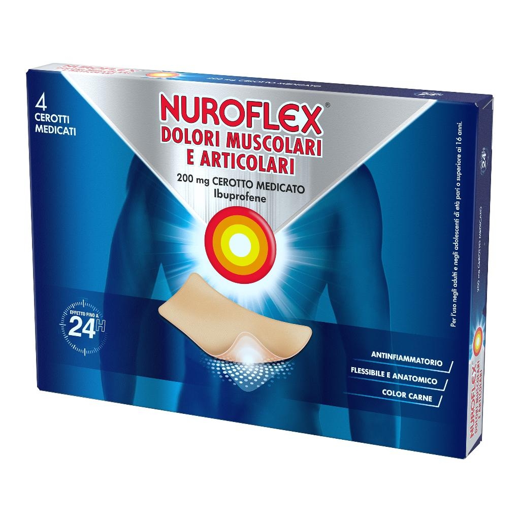 NUROFLEX DOLORI MUSCOLARI E ARTICOLARI, 200 MG CEROTTO MEDICATO