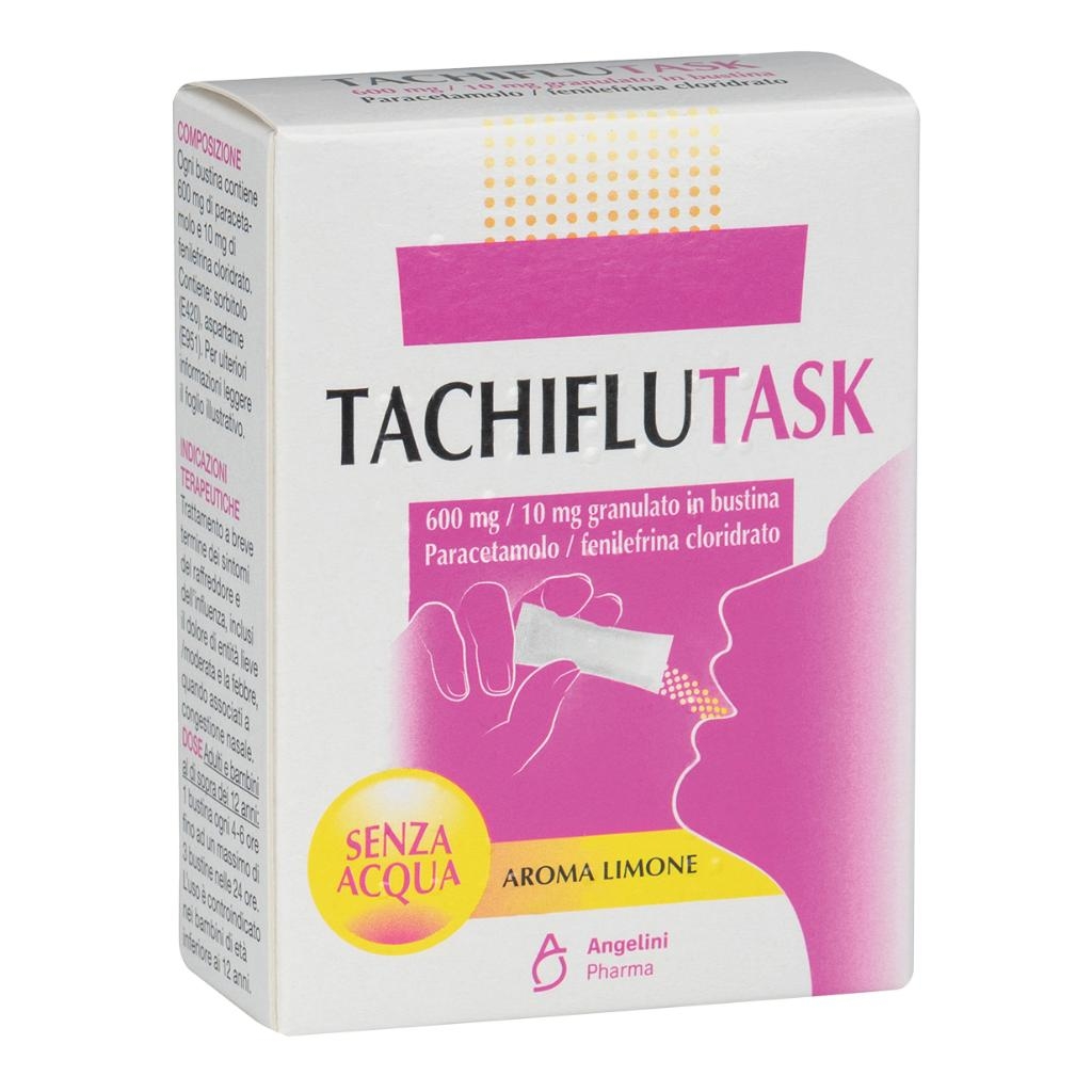 TACHIFLUTASK 600 MG/10 MG GRANULATO IN BUSTINA PARACETAMOLO/FENILEFRINA CLORIDRATO