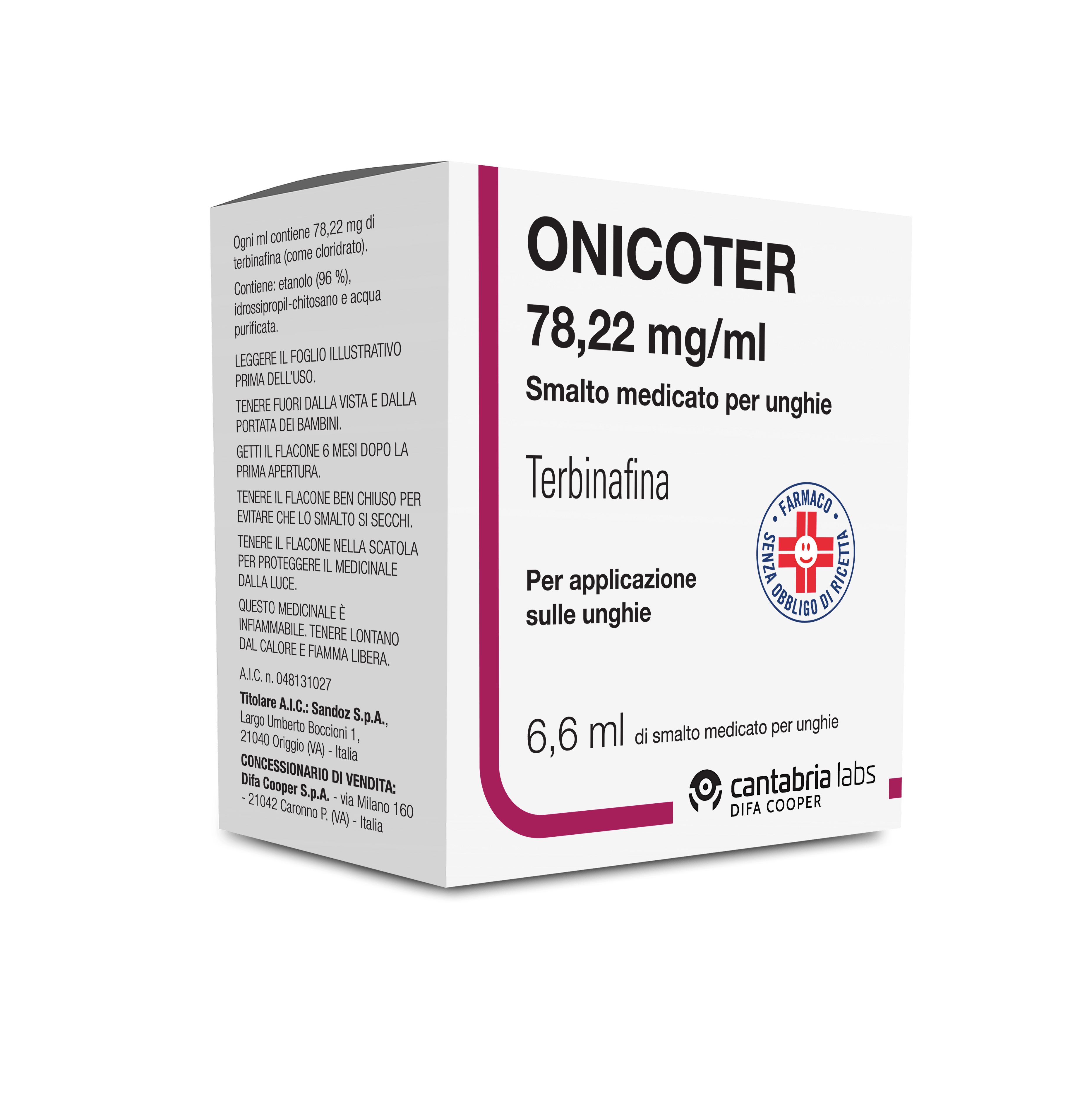 ONICOTER 78,22 MG/ML SMALTO MEDICATO PER UNGHIE