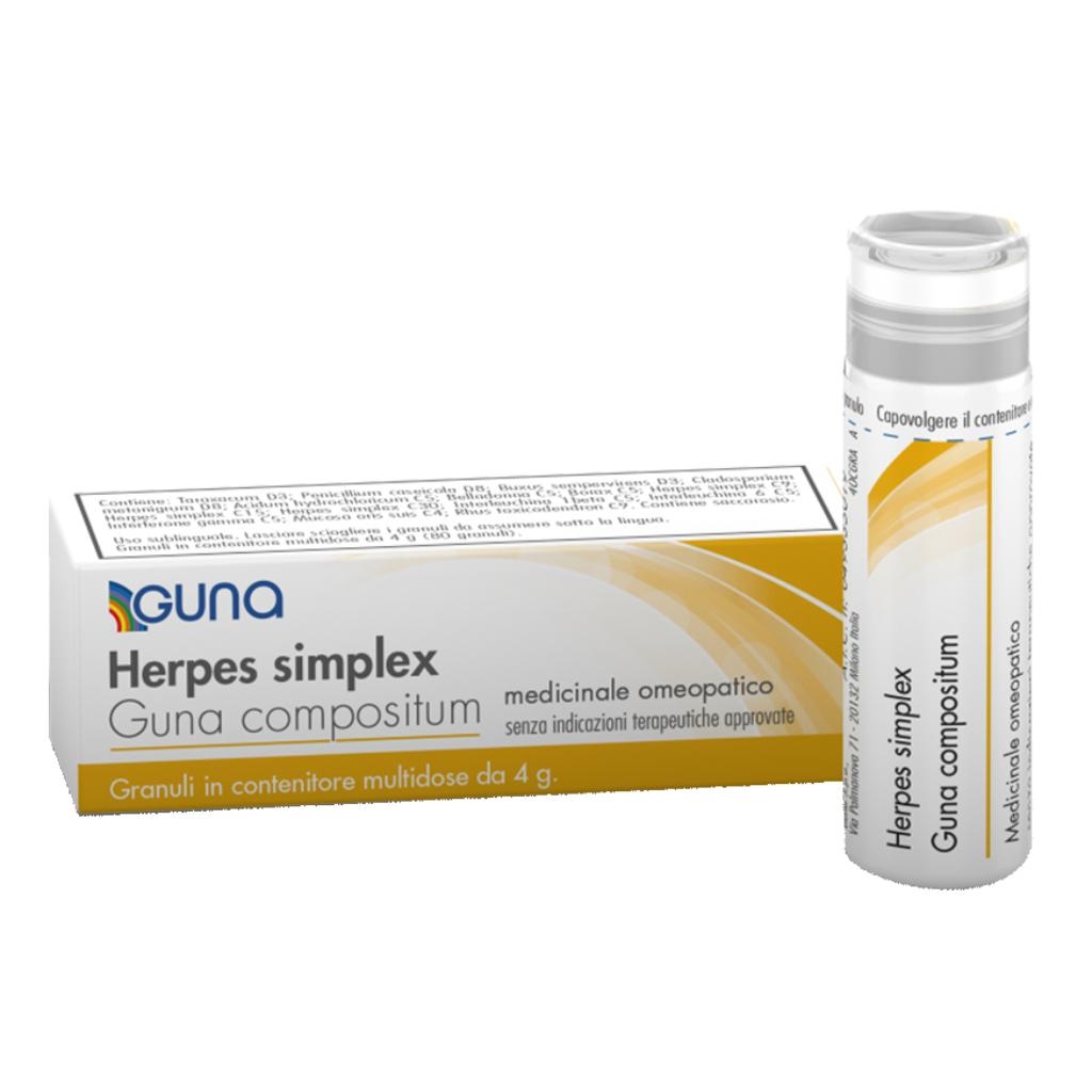 HERPES SIMPLEX GUNA COMPOSITUM*1 contenitore multid 4 g 80 granuli