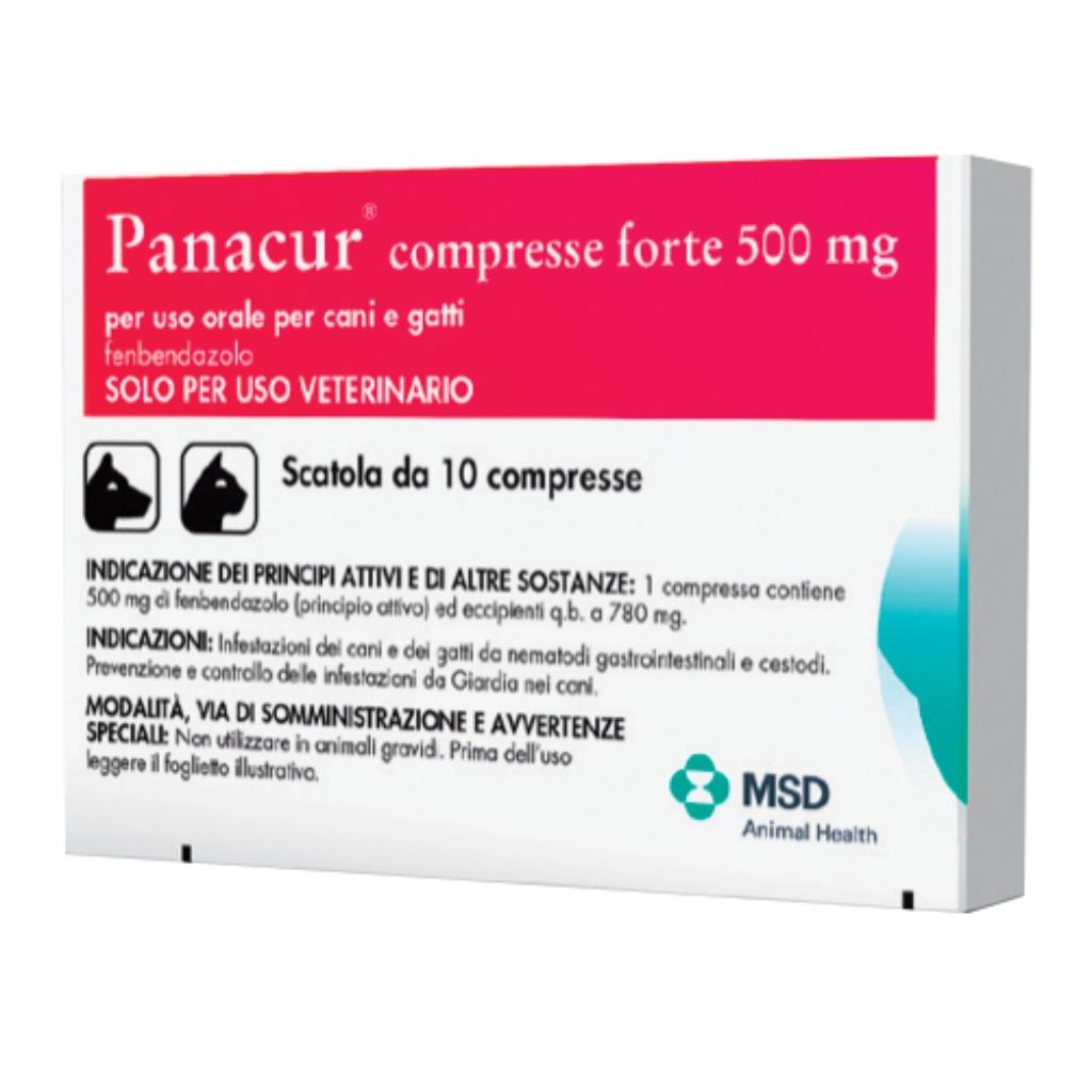 PANACUR COMPRESSE FORTE 500 MG PER USO ORALE PER CANI E GATTI