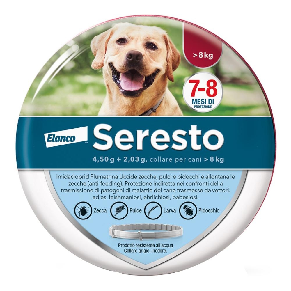 SERESTO 4,50 G + 2,03 G, COLLARE PER CANI > 8 KG