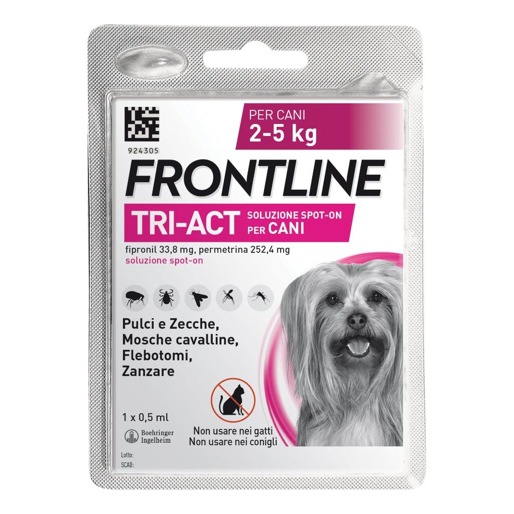 FRONTLINE TRI-ACT SOLUZIONE SPOT-ON PER CANI DI 2-5 KG