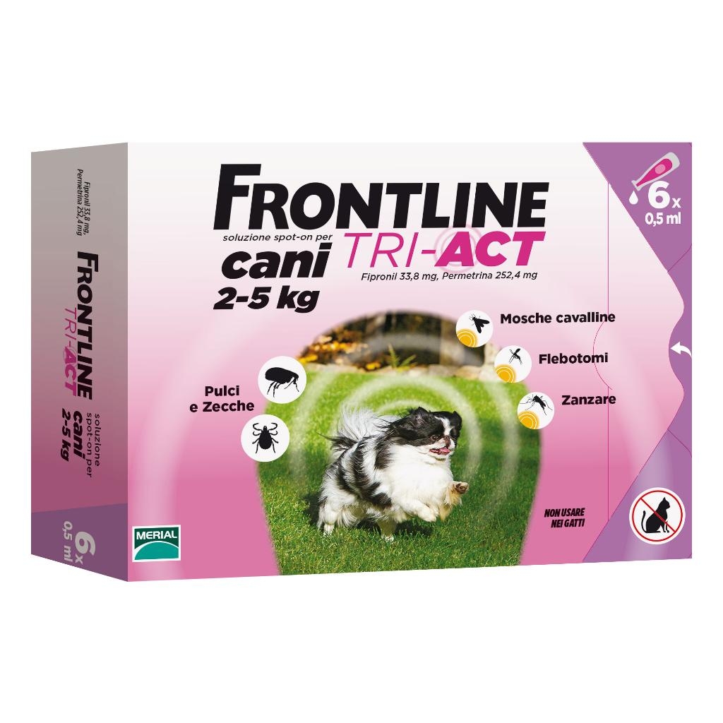 FRONTLINE TRI-ACT SOLUZIONE SPOT-ON PER CANI DI 2-5 KG