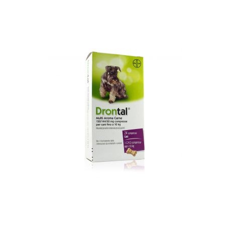 DRONTAL MULTI AROMA CARNE 150/144/50 MG COMPRESSE PER CANI FINO A 10 KG