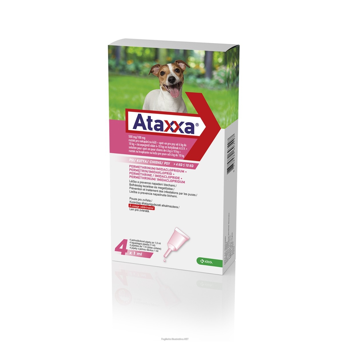 ATAXXA 500 MG/100 MG SOLUZIONE SPOT-ON PER CANI DA 4 KG A 10 KG