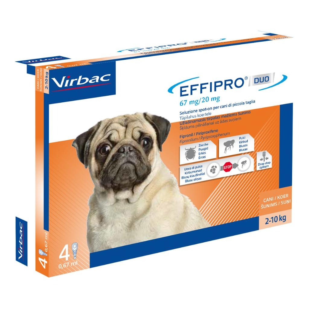 EFFIPRO DUO 67 MG/20 MG SOLUZIONE SPOT-ON PER CANI DI PICCOLA TAGLIA