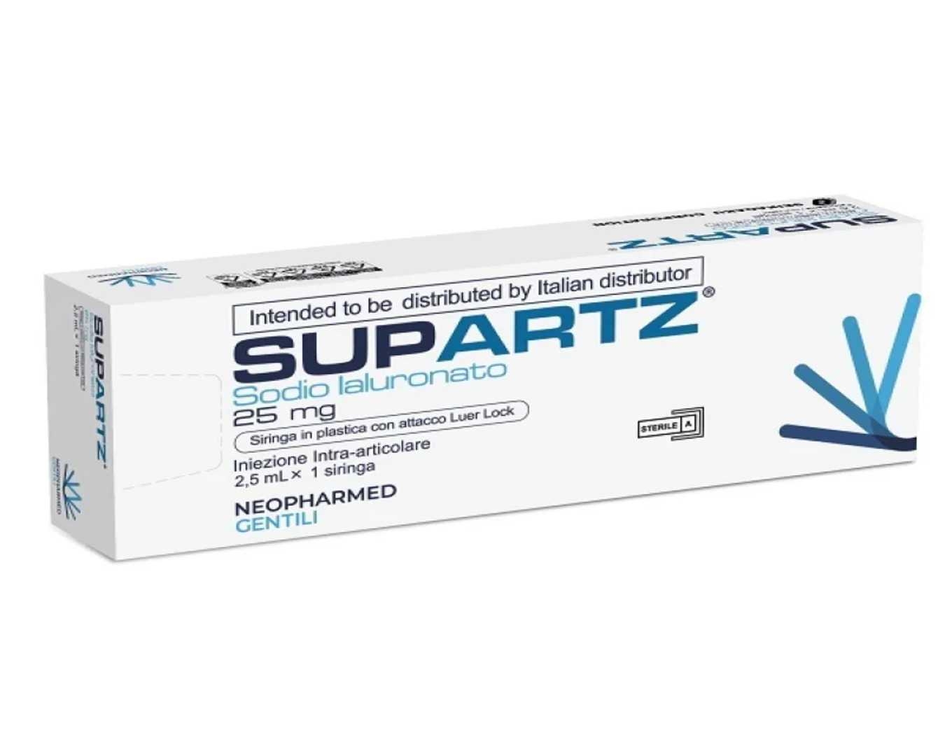 SIRINGA PRERIEMPITA INTRA-ARTICOLARE SUPARTZ ACIDO IALURONICO 25 MG 2,5 ML 3 PEZZI