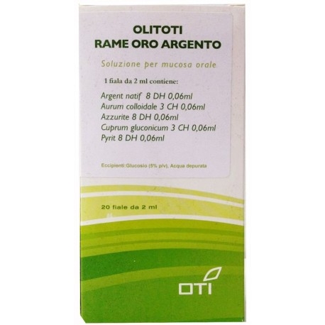 OLITOTI RAME ORO ARGENTO 20 FIALE GLUCOSATE 2ML