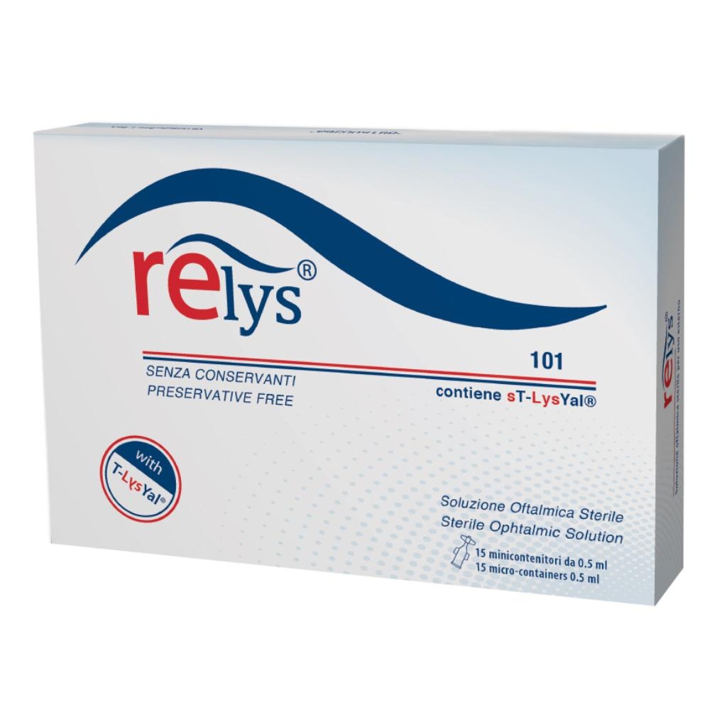 RELYS MONODOSE SOLUZIONE OFTALMICA 15 MINICONTENITORI DA 0,5 ML SENZA CONSERVANTI