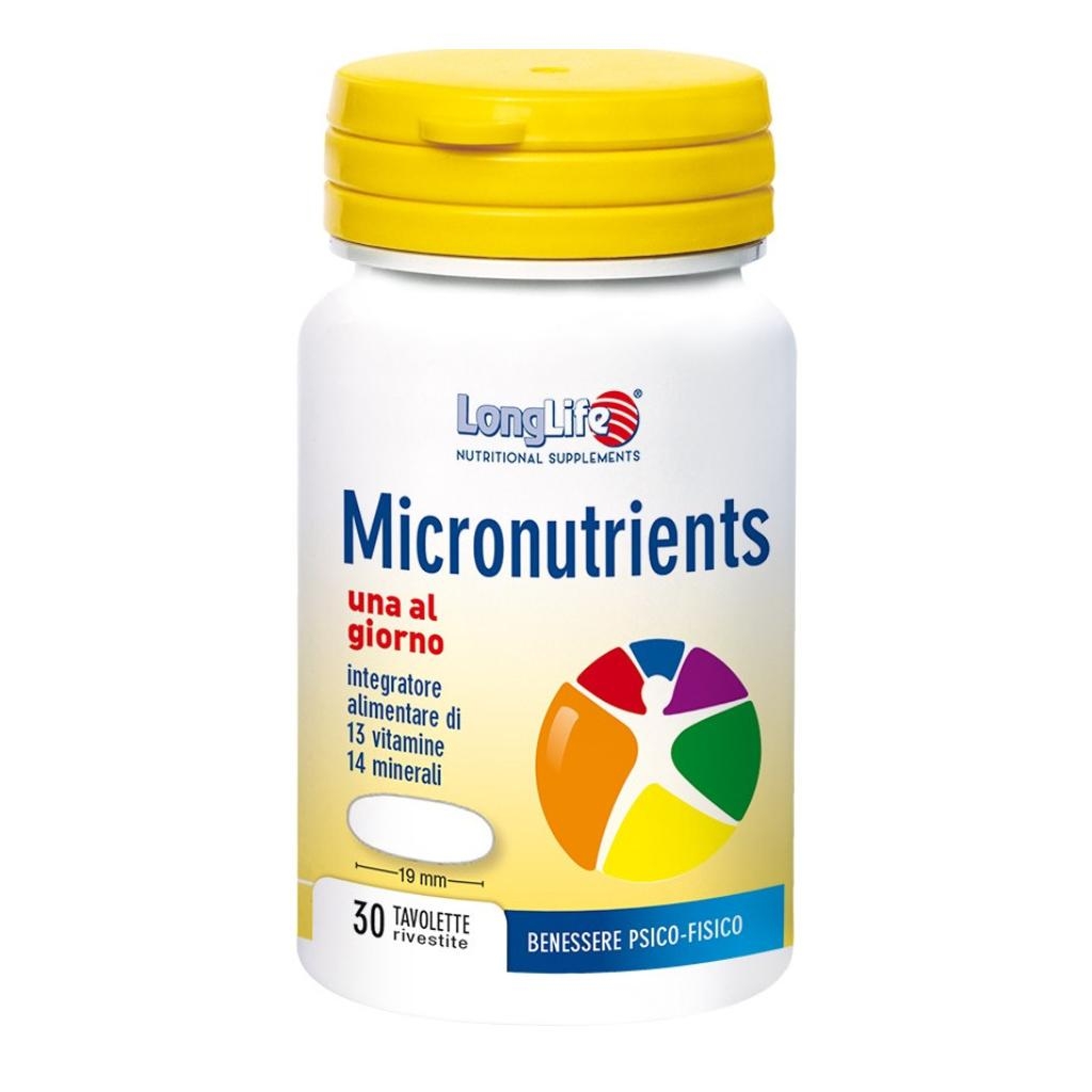 LONGLIFE MICRONUTRIENTS 30 TAVOLETTE RIVESTITE