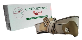 CINTO ERNIARIO IDEAL IN TESSUTO ELASTICO FORTE DOPPIO GRIGIO FRANGIATO 100CM