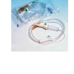 SET STERILE PER INFUSIONE IN MATERIALE ANALLERGICO CON PARA E ROLLER. CONFEZIONE SINGOLA