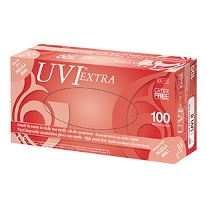 GUANTO IN CLORURO DI POLIVINILE SUPERFICIE LISCIA FINEMENTE TALCATO 10X100 PEZZI