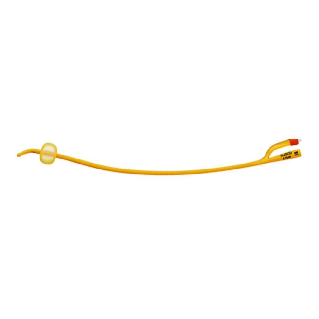 CATETERE FOLEY A MEDIA PERMANENZA  RUSCH GOLD PLUS A 2 VIE IN SILKOLATEX LATTICE-SILICONE PER ADULTO CH18 LUNGHEZZA 40 CM PUNTA TIEMANN A 1 FORI PALLONCINO 5-15 ML 1 PEZZO