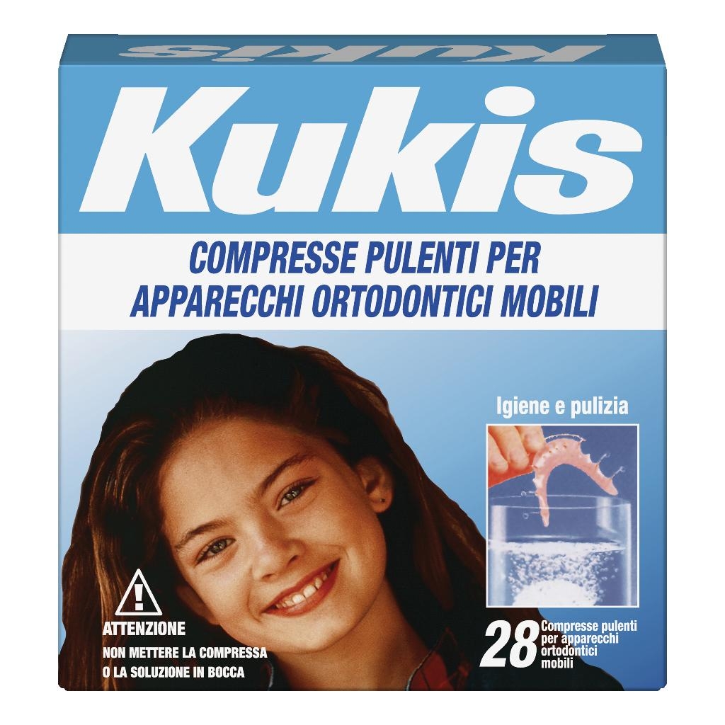 KUKIS CLEANSER 28 COMPRESSE PER PULIZIA APPARECCHI ORTODONTICI