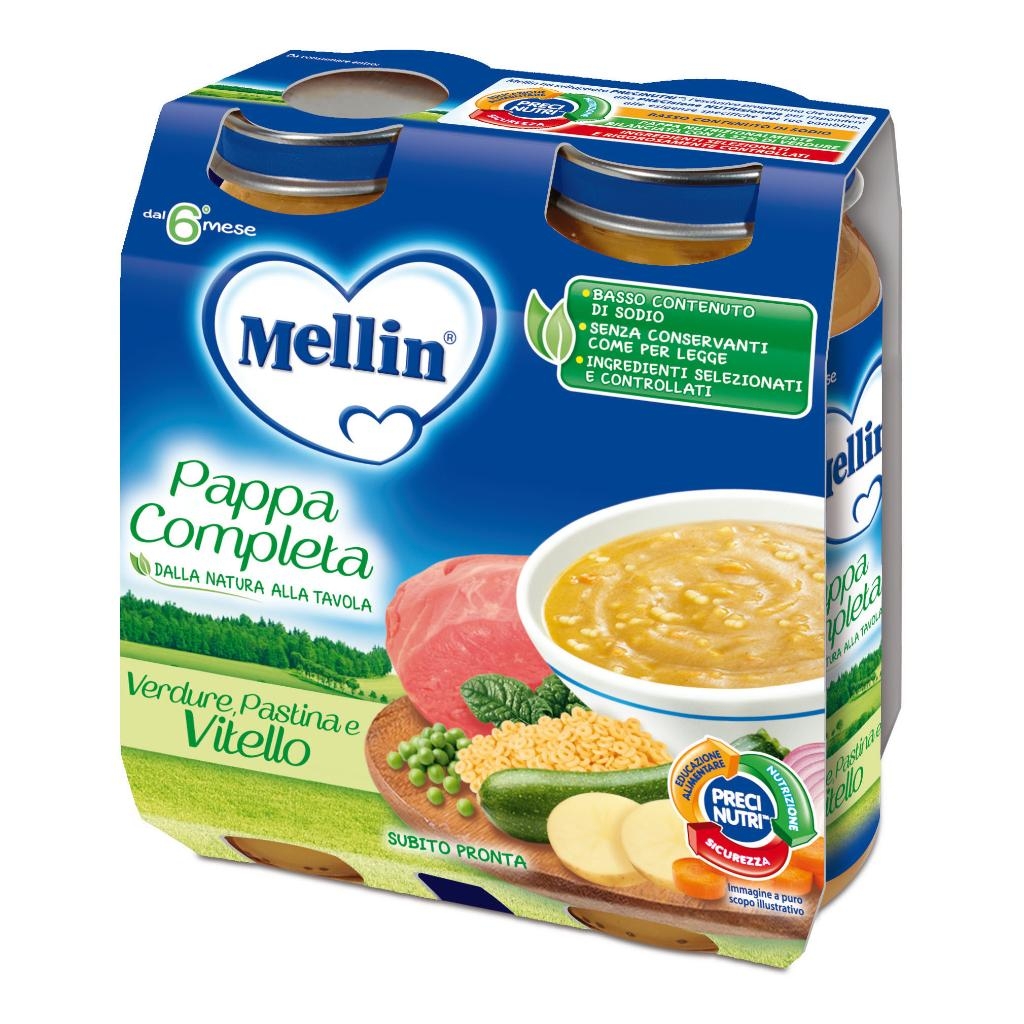 MELLIN PAPPA COMPLETA VITELLO 250 G 2 PEZZI