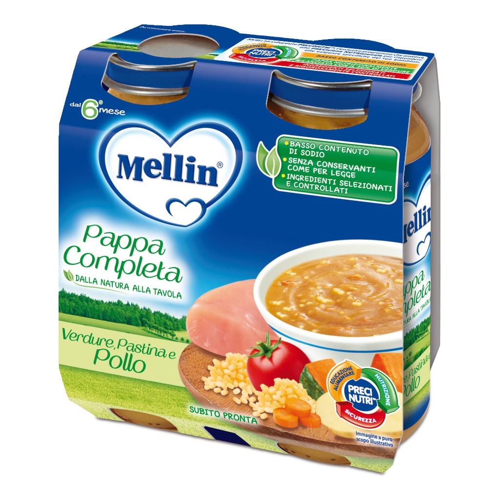 MELLIN PAPPA COMPLETA POLLO 250 G 2 PEZZI