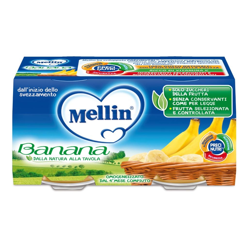 MELLIN OMOGENEIZZATO BANANA 100 G 2 PEZZI