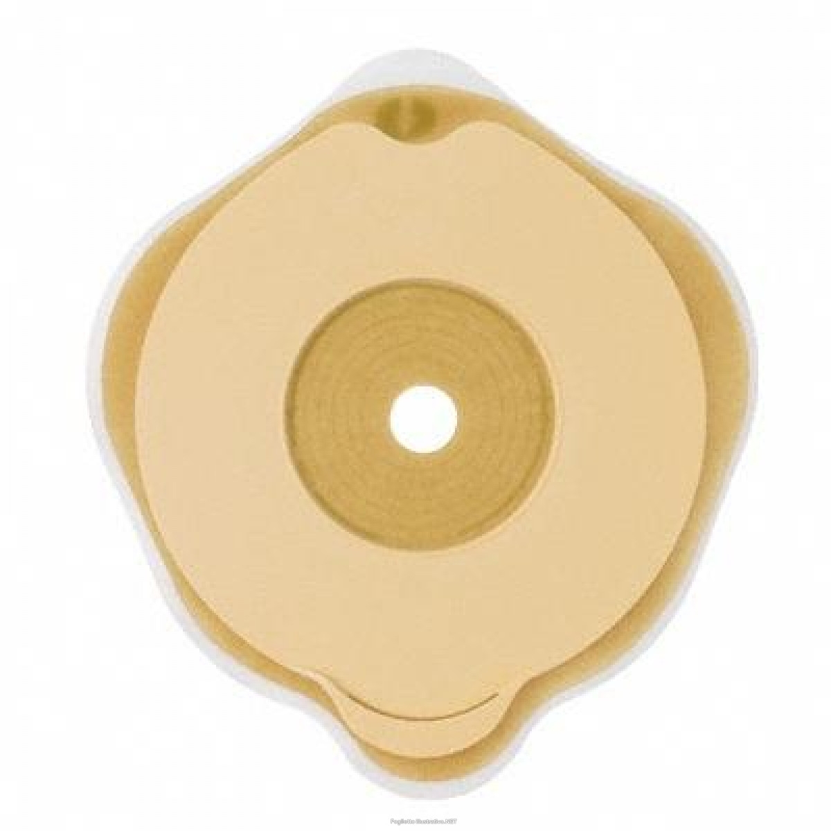 PLACCA PIANA FLEXIMA KEY 60 MM CON PROTETTORE CUTANEO IDROCOLLOIDALE E FLANGIA 5 PEZZI