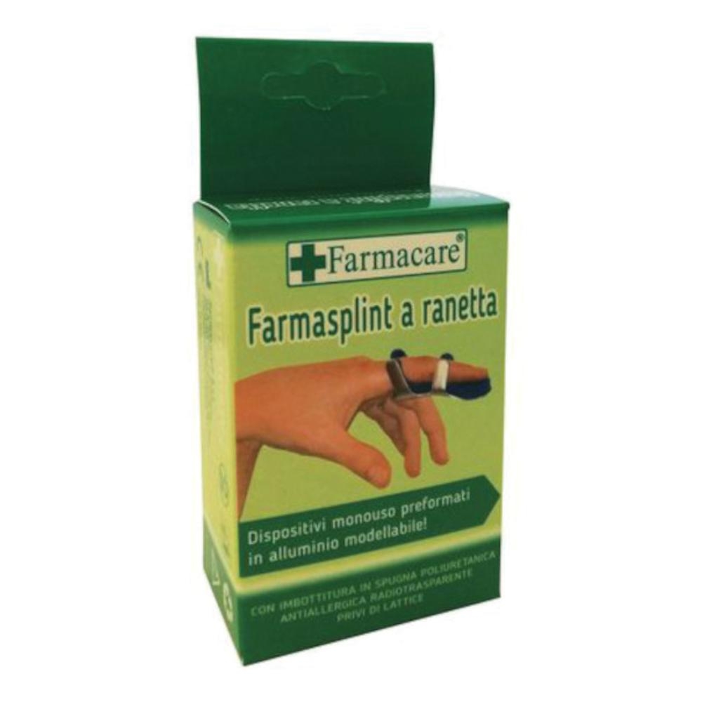 STECCA PER FRATTURA DITA A RANETTA FARMASPLINT MISURA MEDIA IN ALLUMINIO MODELLABILE CON IMBOTTITURA IN SPUGNA POLIURETANICA ANTIALLERGICA RADIOTRASPARENTE 8,5 CM 1 PEZZO