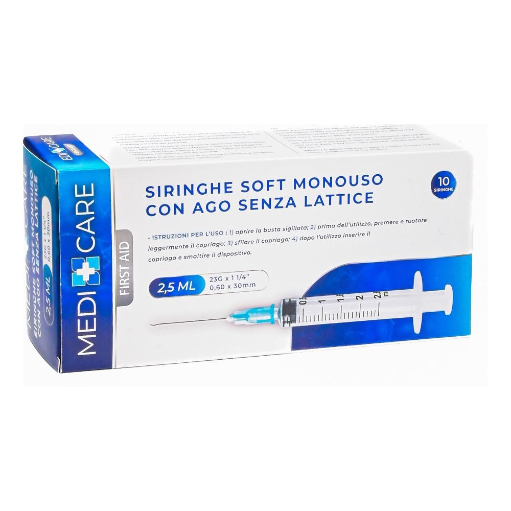 SIRINGA SOFT CAPACITA' 2,5ML AGO GAUGE 23 CONFEZIONE 10 PEZZI