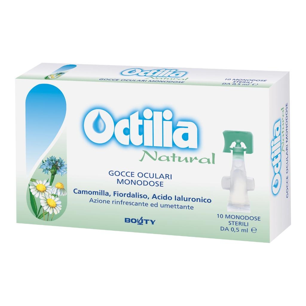 OCTILIA NATURAL GOCCE OCCHI IRRITATI E ARROSSATI 10 FLACONCINI MONODOSE 0,5 ML