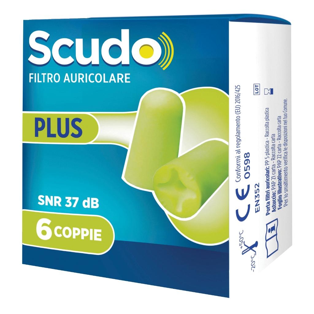 SCUDO FILTRO AURICOLARE PLUS SNR 37 DB 5-11MM 6 PAIA